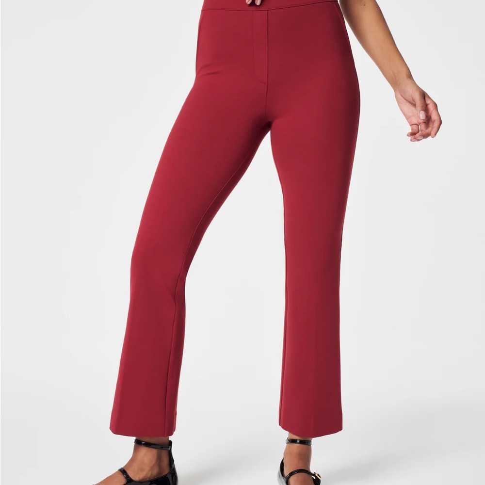 Spanx SPANXsmooth™ PerfectFit Ponte Kick Flare Pant Deep Red Medium NWT